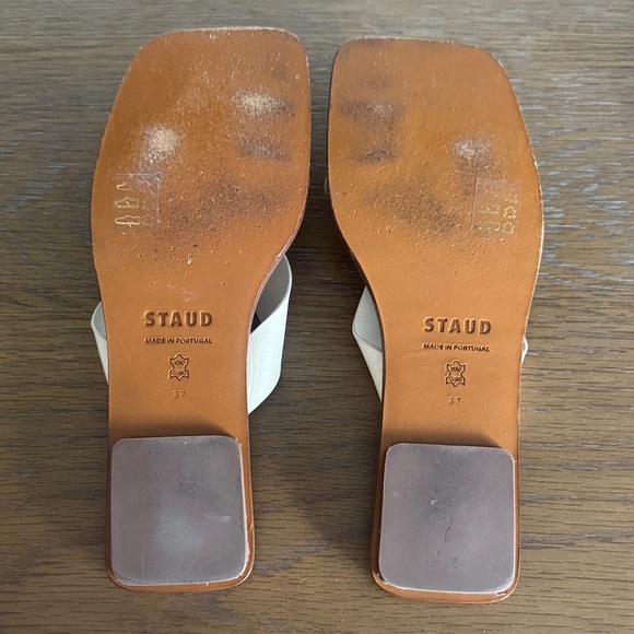 Staud Women's Cream Lei Leather Sandals - Picture 5 of 7